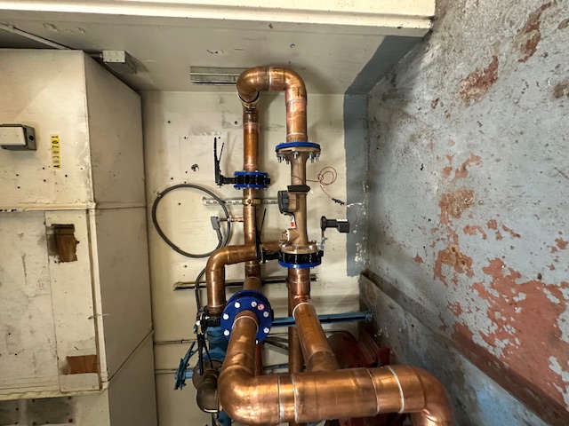 Copper pipe work